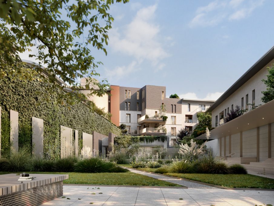 Vista dal giardino interno - Tuberose Building